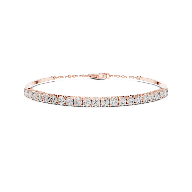 Idiom of Style And Budget Luxury Lab Diamond Tennis Bracelet With Chain For Office Wear