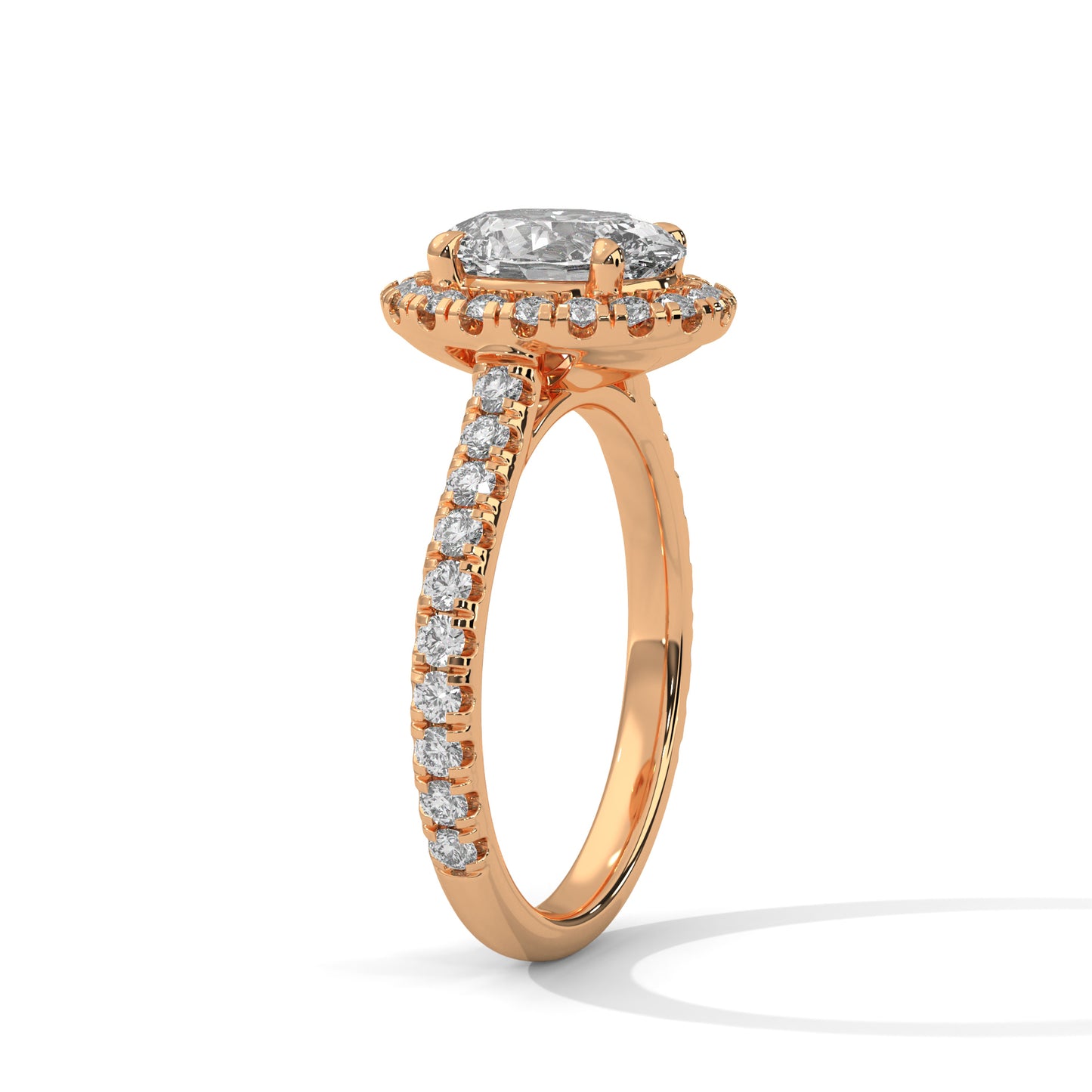 2 Carat Solitaire Oval Shape Lab Diamond Wedding Ring