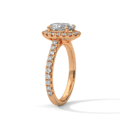 2 Carat Solitaire Oval Shape Lab Diamond Wedding Ring