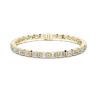 Lustro Grace Emerald Lab Diamond Tennis Bracelet For Special Occasion