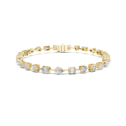 Architectural Essence Lab Diamond Multi-Cut Tennis Bracelet For Gifting