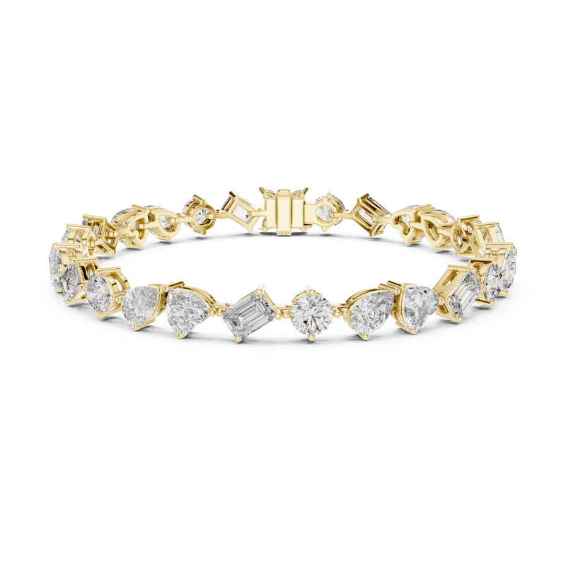 Elite Multi-Cut Lab Diamond Tennis Bracelet for Women