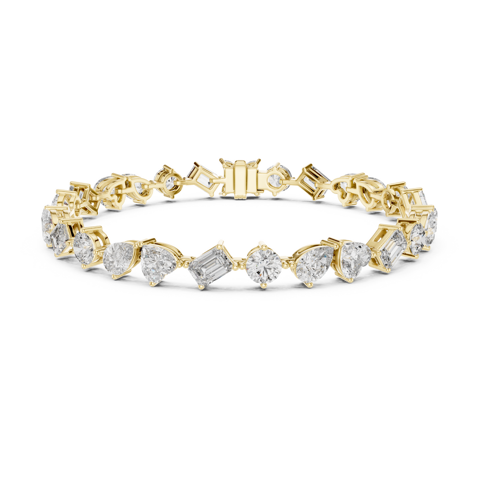 Elite Multi-Cut Lab Diamond Tennis Bracelet – Gift for Women & Wife