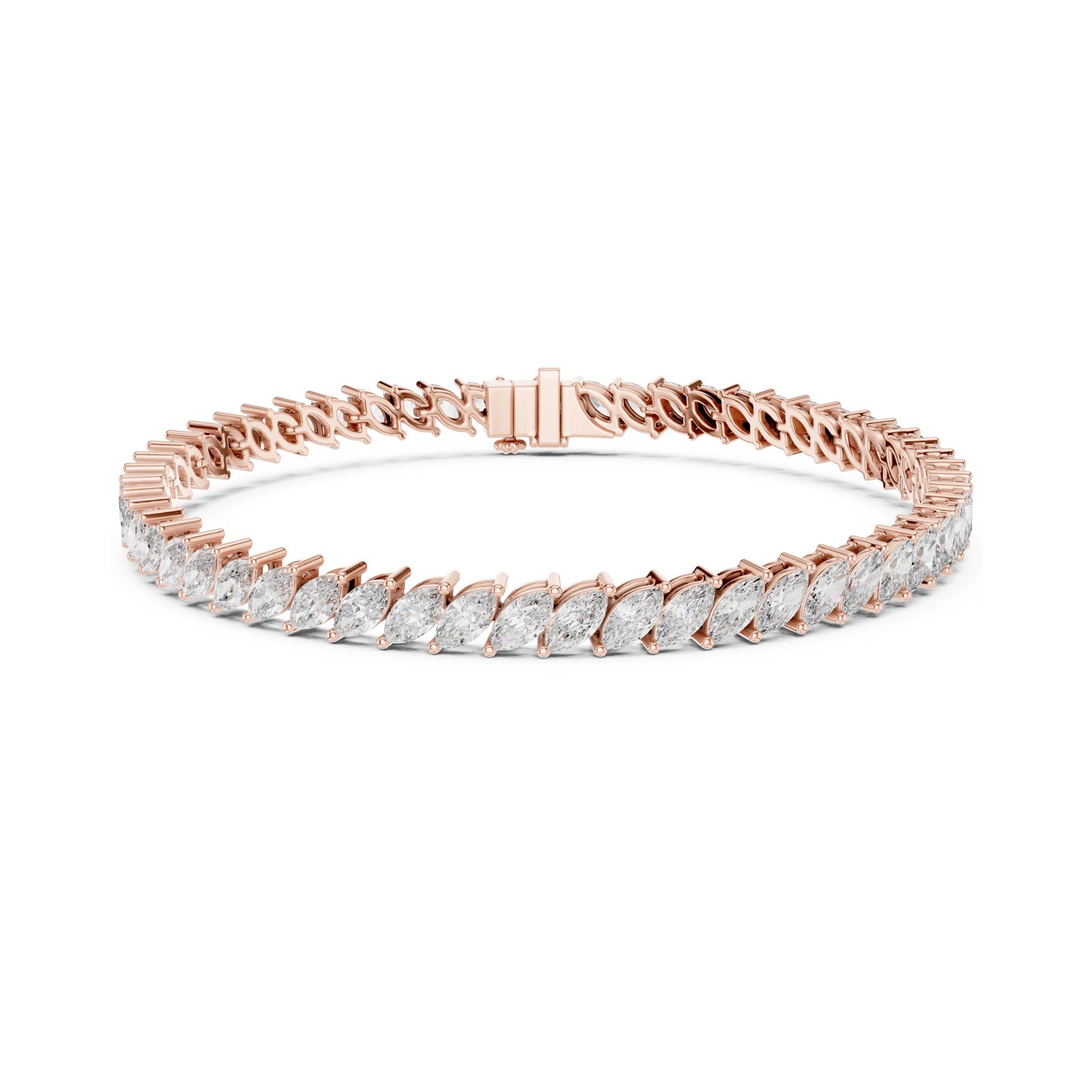 True Love Marquise Cut Lab Grown Diamond Tennis Bracelet
