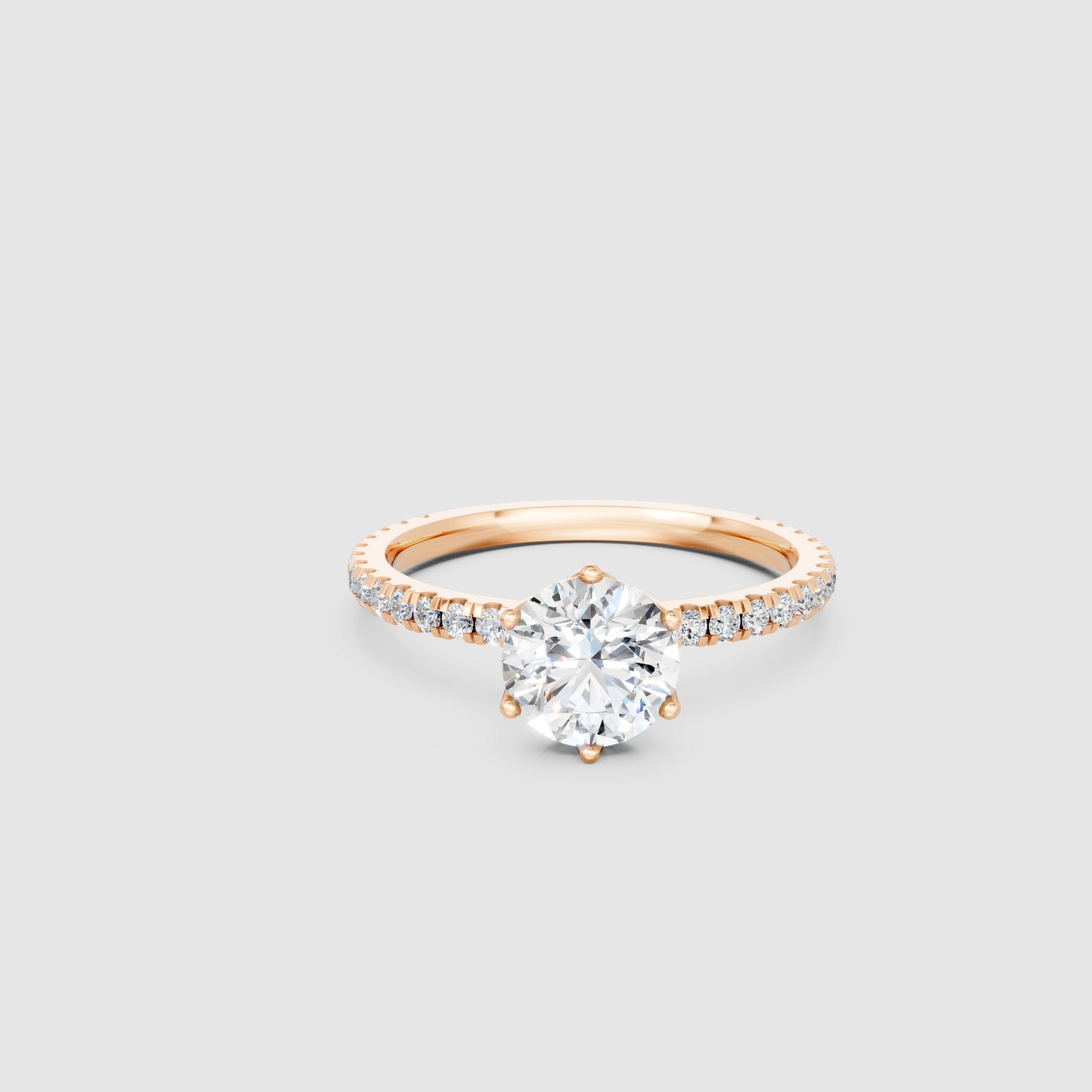 PureSoul Round Lab Grown Diamond Engagement Ring