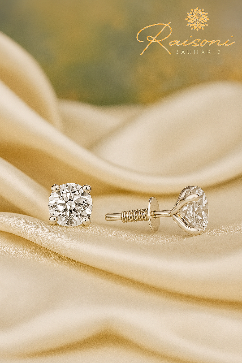 50 Pointer Lab Diamond Studs in 14Kt Yellow Gold