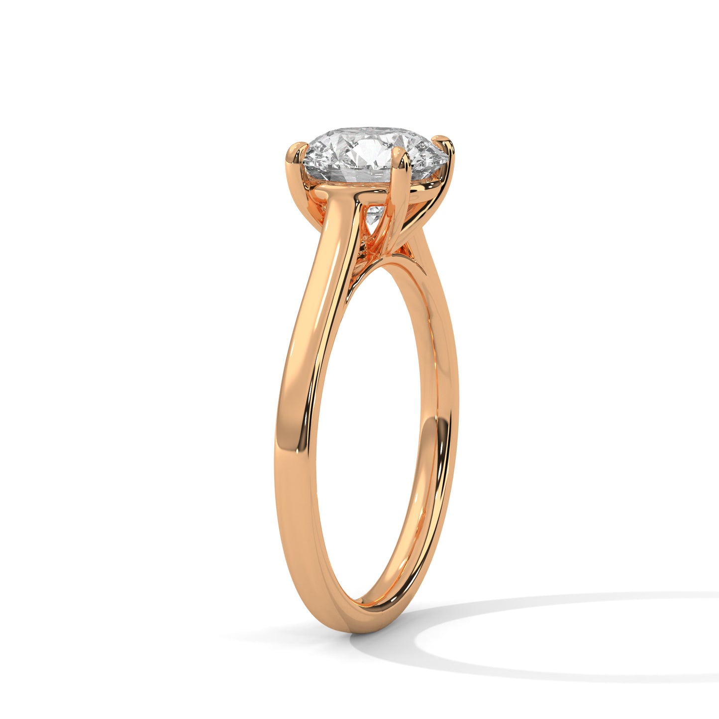 Solitaire 2 Carat Round Lab Diamond Engagement Ring