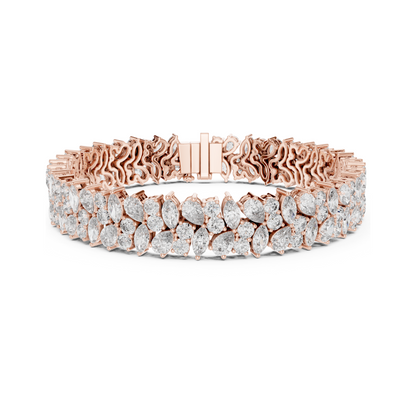 Exquisite Multi Shape Lab Diamond Tennis Bracelet for Everlasting Togetherness