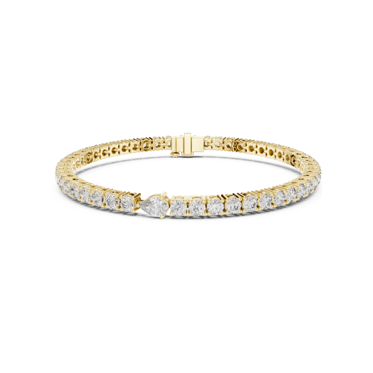 Classic Round Tennis Bracelet With Lab Diamonds