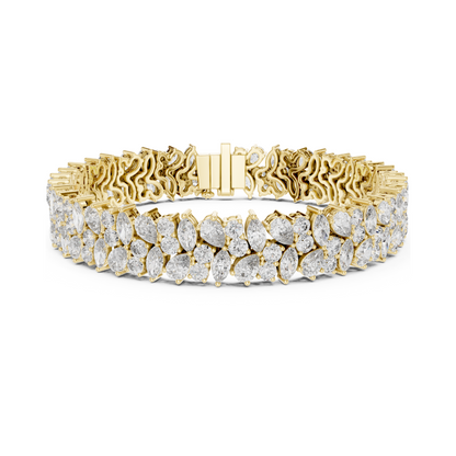 Exquisite Multi Shape Lab Diamond Tennis Bracelet for Everlasting Togetherness