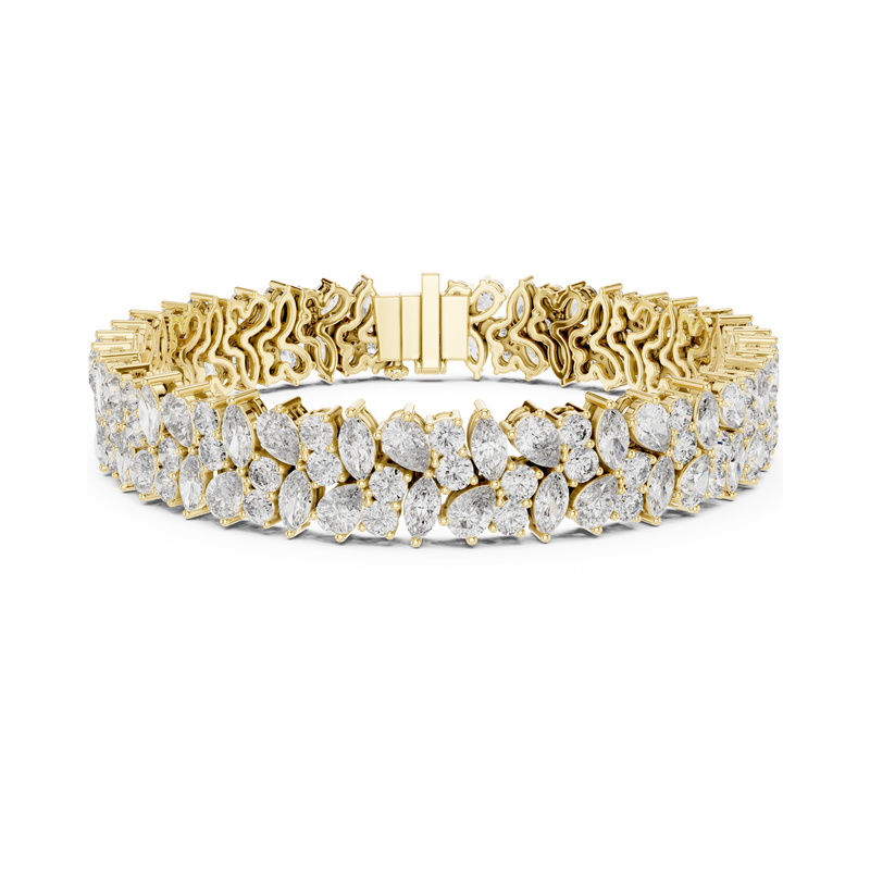 Exquisite Multi Shape Lab Diamond Tennis Bracelet for Everlasting Togetherness