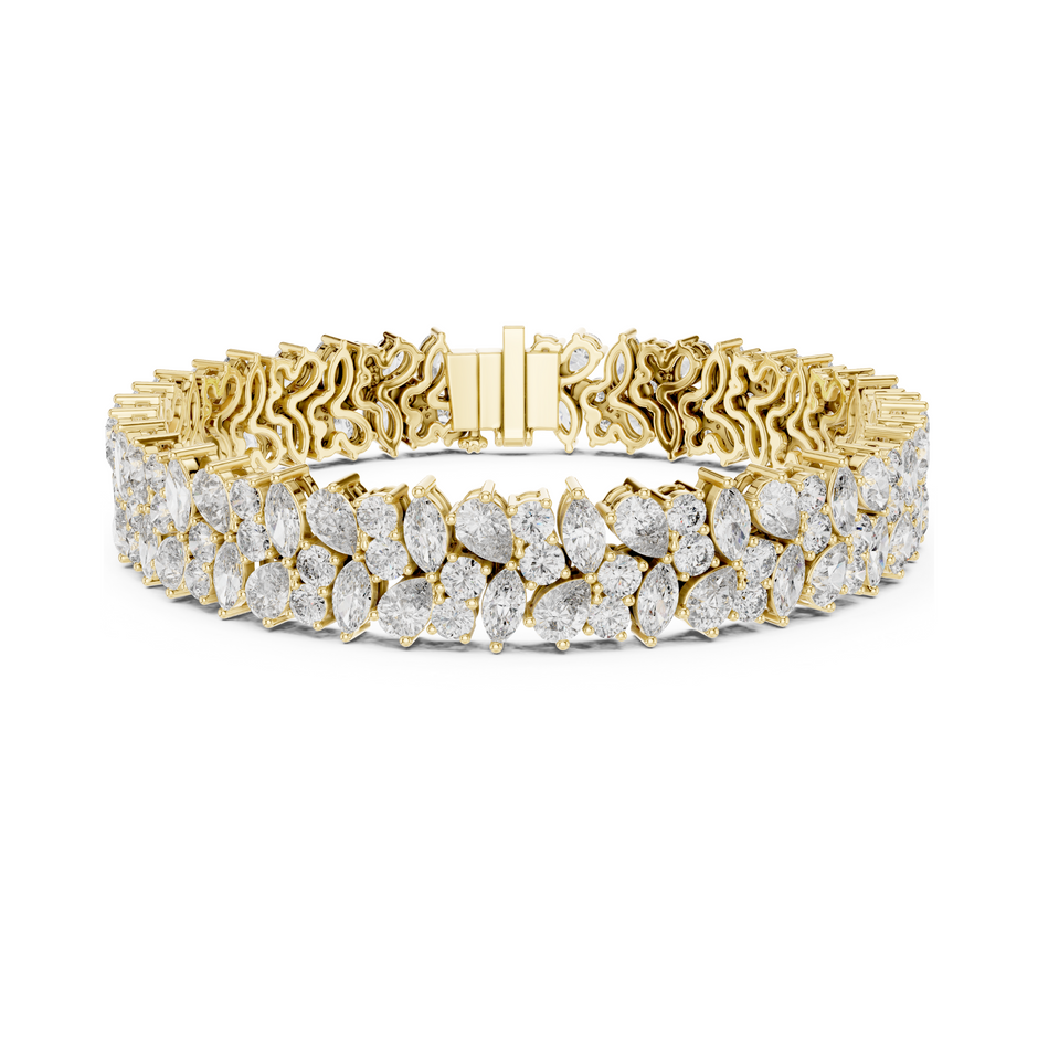 Exquisite Multi Shape Lab Diamond Tennis Bracelet for Everlasting Togetherness