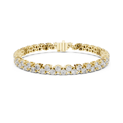 Lustrous Lab Diamond Tennis Band – Classic Round Cut Luxury Bracelet for Women