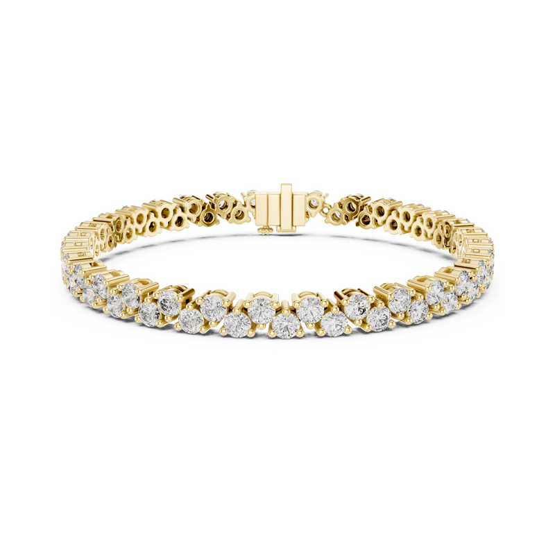 Lustrous Lab Diamond Tennis Band – Classic Round Cut Luxury Bracelet for Women