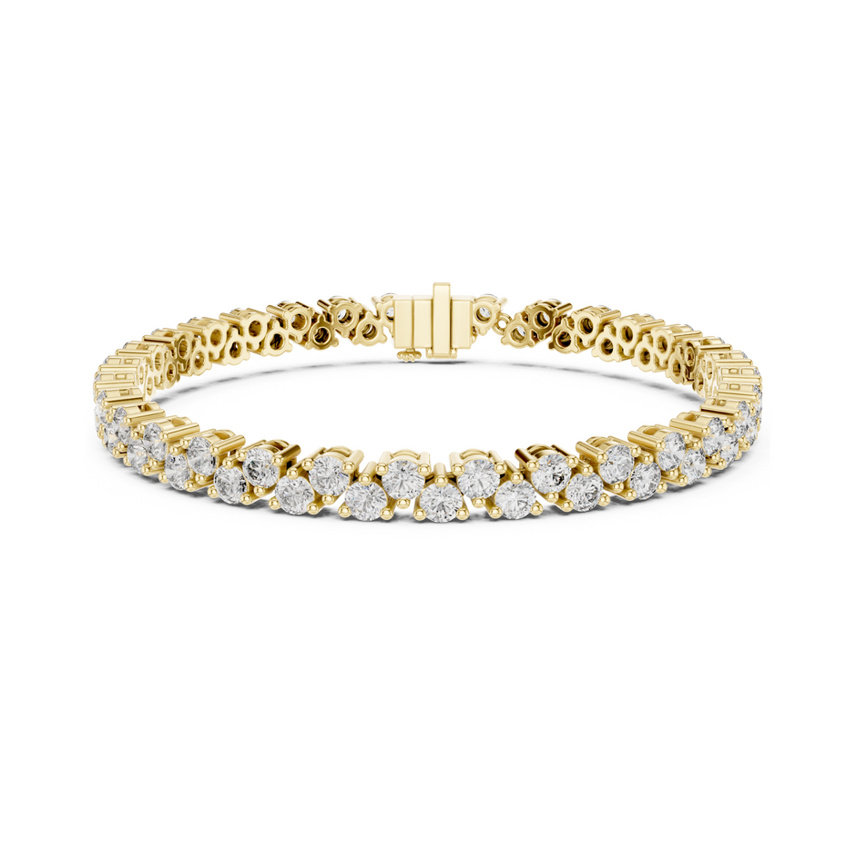 Lustrous Lab Diamond Tennis Band – Classic Round Cut Luxury Bracelet for Women