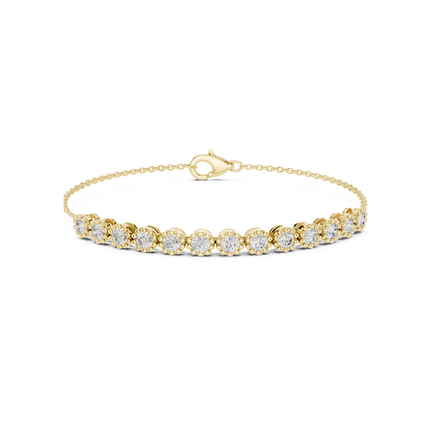 Office Chic Round Lab Diamond Tennis Chain Bracelet – Pocket-Friendly Luxury for Working Women