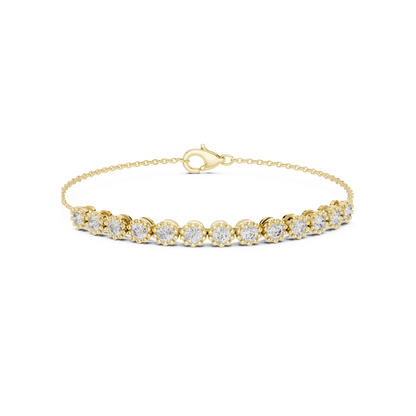 Office Chic Round Lab Diamond Tennis Chain Bracelet – Pocket-Friendly Luxury for Working Women