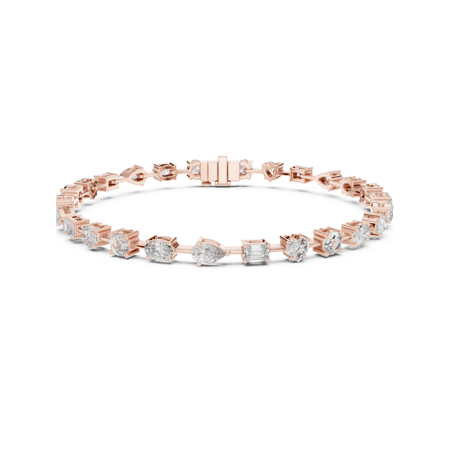 Architectural Essence Lab Diamond Multi-Cut Tennis Bracelet For Gifting