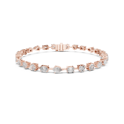 Architectural Essence Lab Diamond Multi-Cut Tennis Bracelet For Gifting