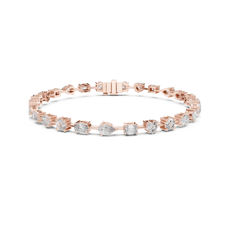 Architectural Essence Lab Diamond Multi-Cut Tennis Bracelet For Gifting