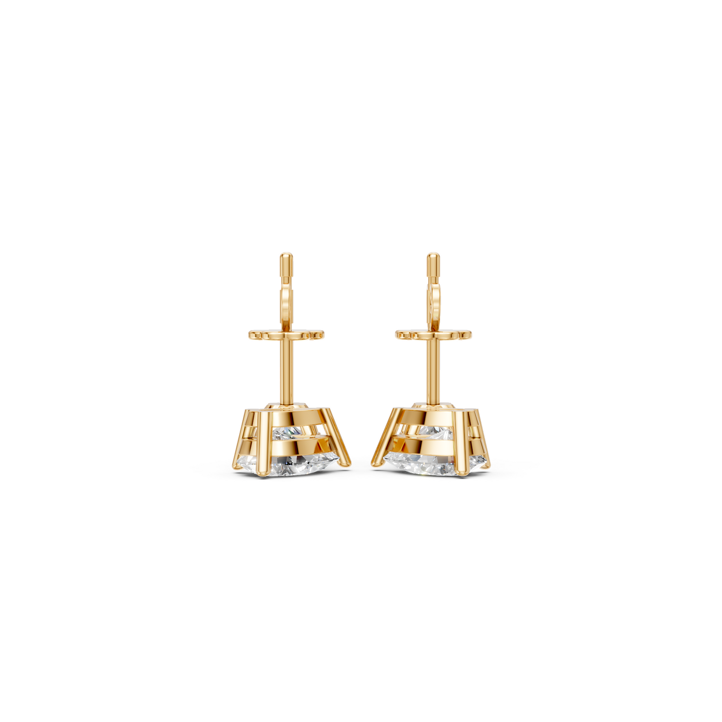 Premium Two Stone Chic Lab Diamond Earrings