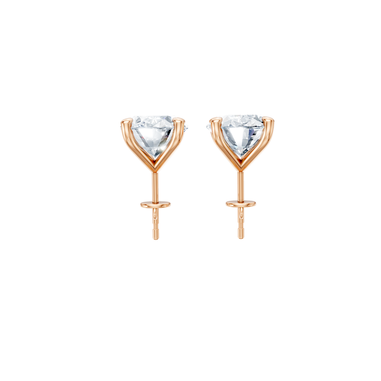 Classic Blissful Solitaire Lab Diamond Martini Studs Earrings