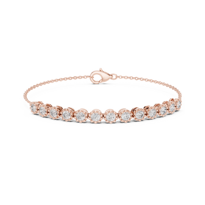 Office Chic Round Lab Diamond Tennis Chain Bracelet – Pocket-Friendly Luxury for Working Women