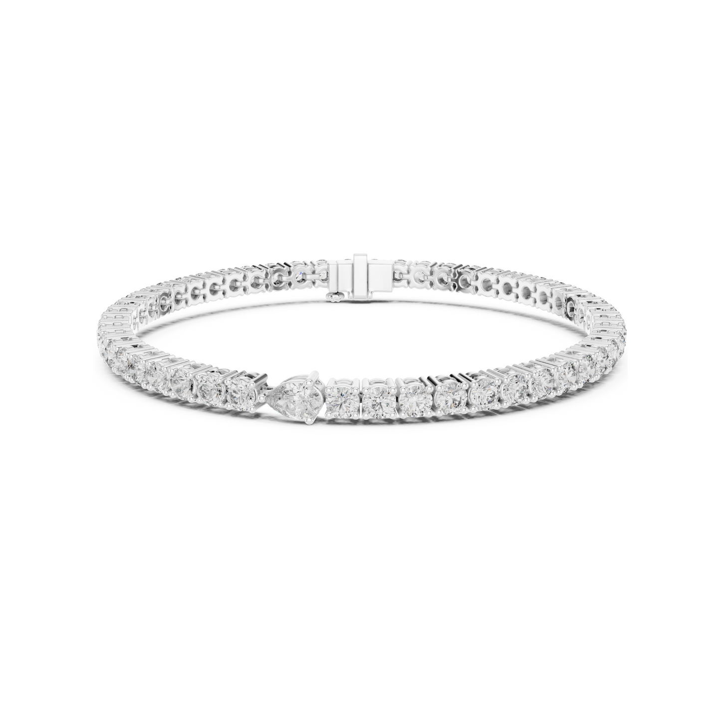 Classic Round Tennis Bracelet With Lab Diamonds