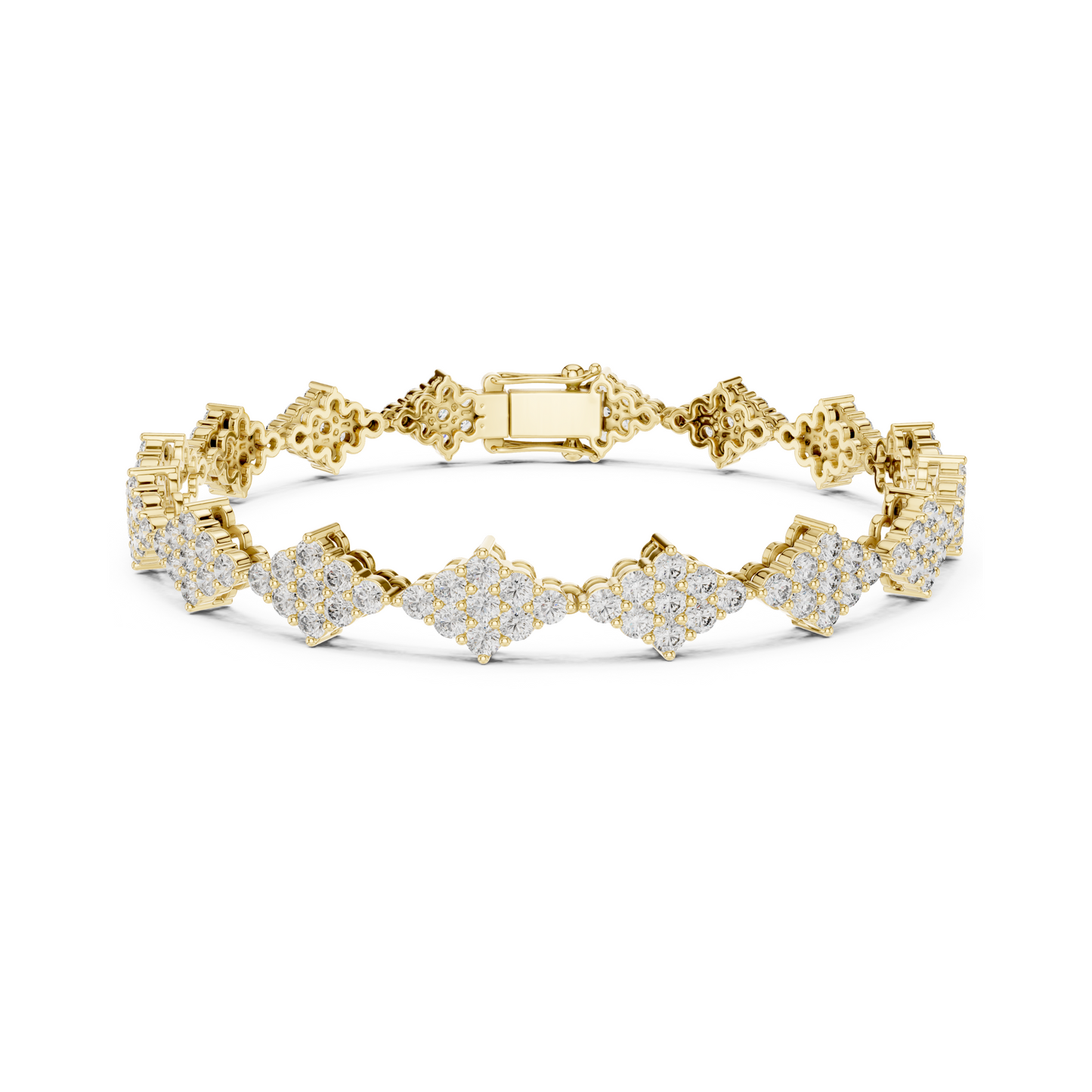 Golden Empress Lab Diamond Designer Tennis Bracelet For Women