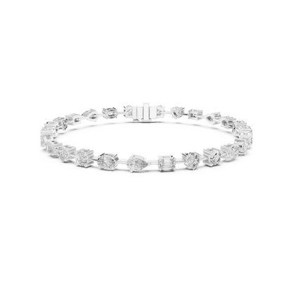 Architectural Essence Lab Diamond Multi-Cut Tennis Bracelet For Gifting