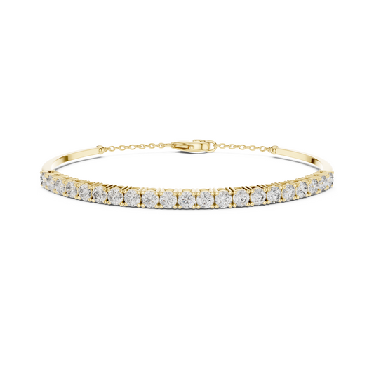 Idiom of Style And Budget Luxury Lab Diamond Tennis Bracelet With Chain For Office Wear