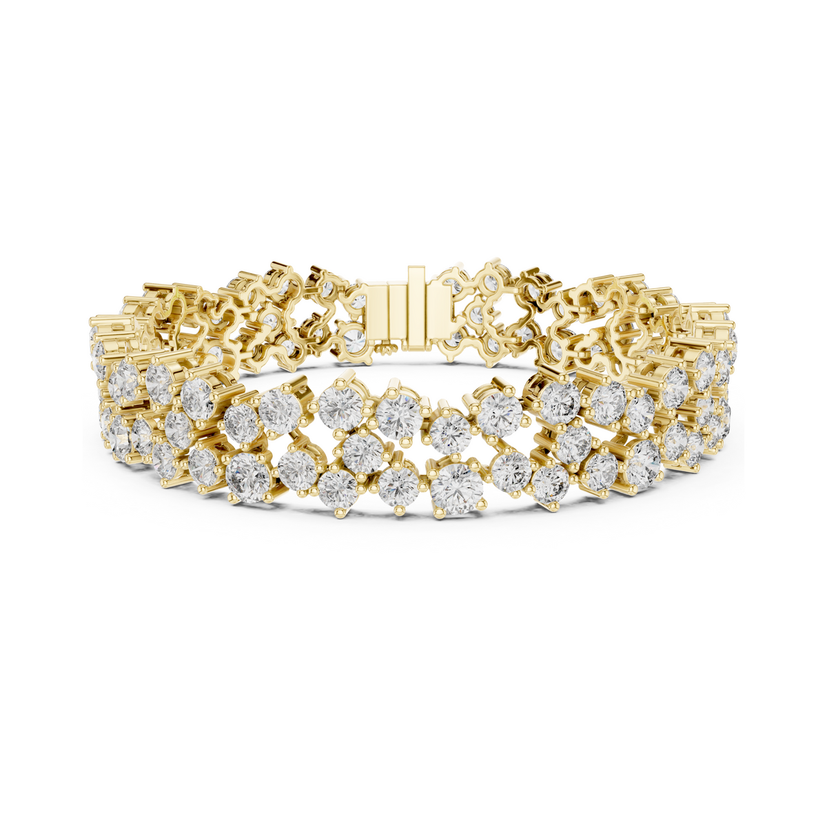Stunning Layered Spark Lab Diamond Tennis Bracelet For Gorgeous Women