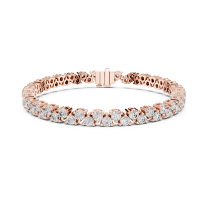 Lustrous Lab Diamond Tennis Band – Classic Round Cut Luxury Bracelet for Women