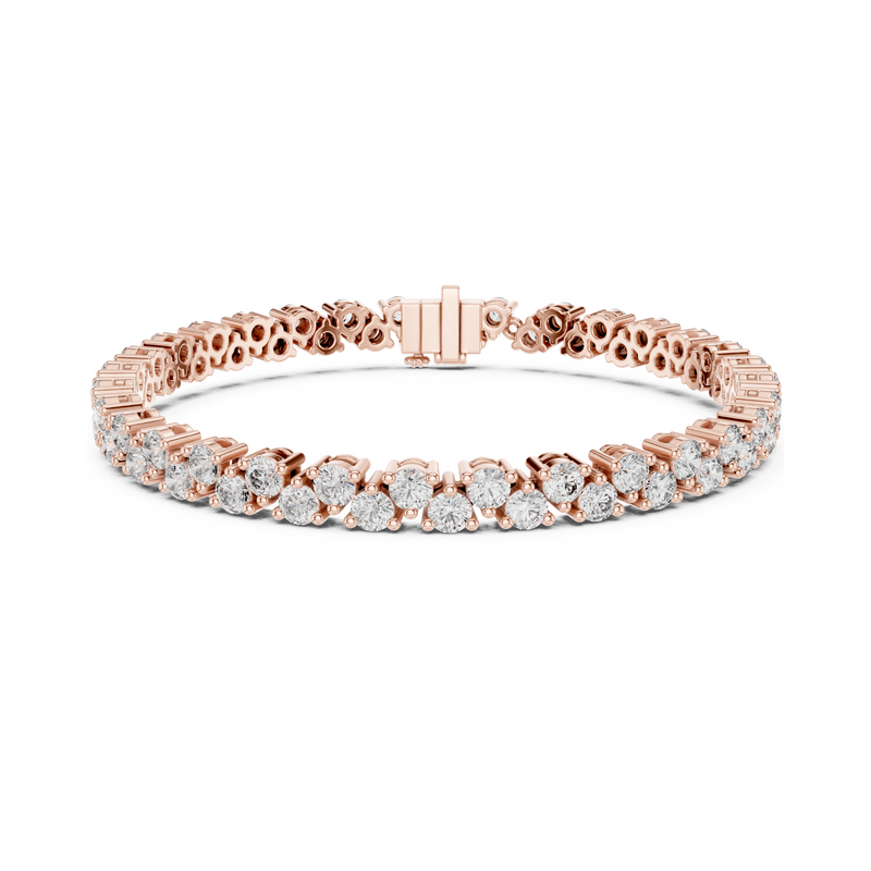 Lustrous Lab Diamond Tennis Band – Classic Round Cut Luxury Bracelet for Women