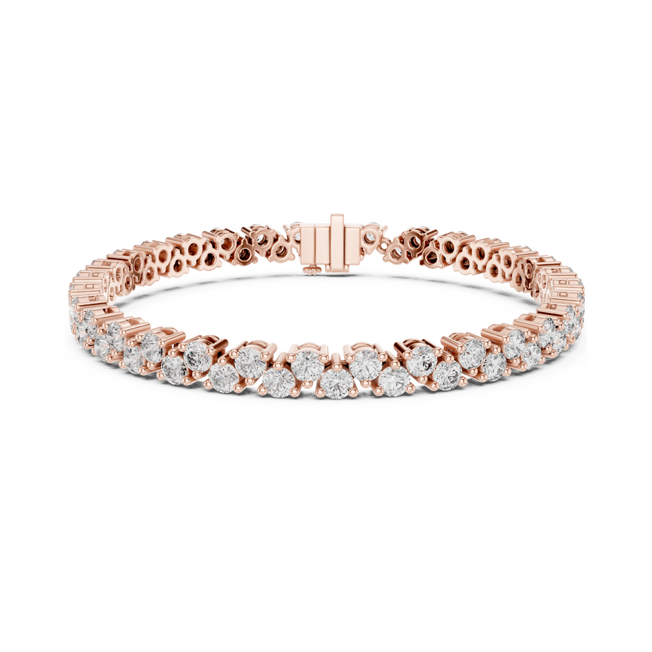 Lustrous Lab Diamond Tennis Band – Classic Round Cut Luxury Bracelet for Women