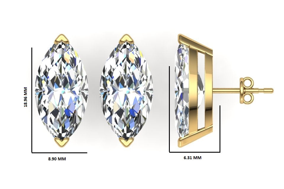 Classic Blissful Solitaire Lab Diamond Martini Studs Earrings