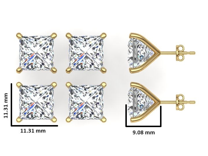 Classic Blissful Solitaire Lab Diamond Martini Studs Earrings