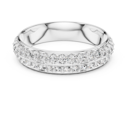 Dazzling Dual Row Lab Diamond Band Ring