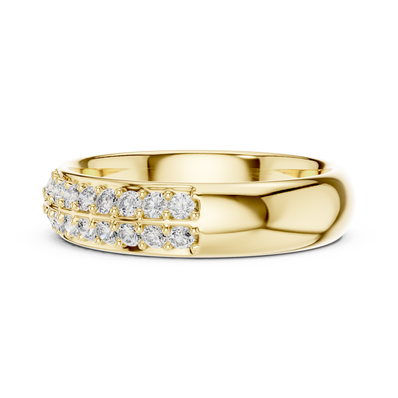 Dazzling Dual Row Lab Diamond Band Ring
