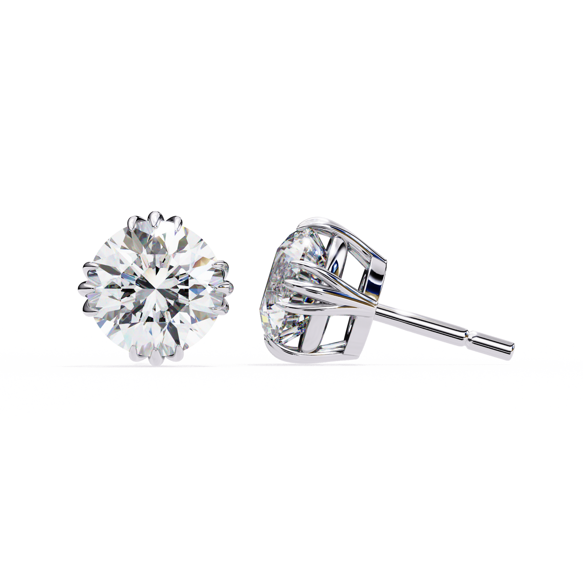 1.5 Carat Lab Diamonds Stud Earrings For Women