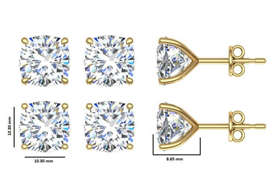 Classic Blissful Solitaire Lab Diamond Martini Studs Earrings