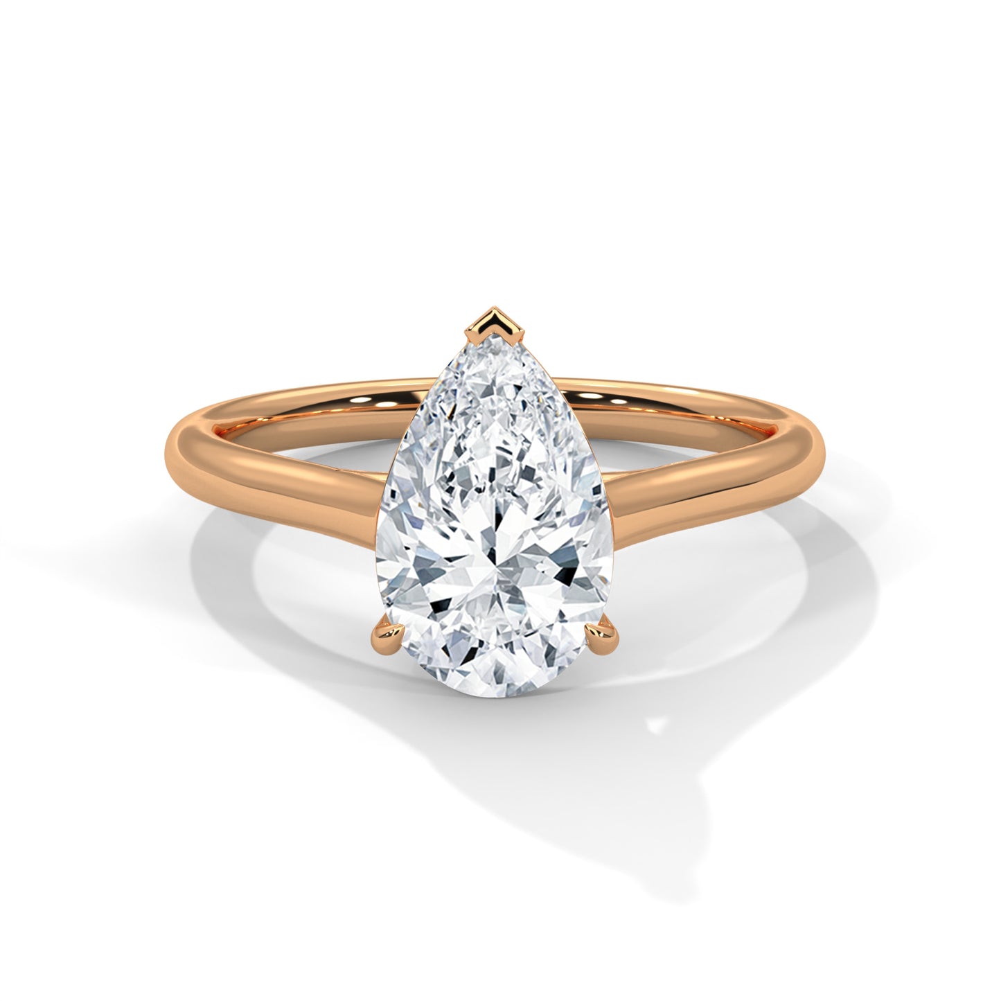 2 Carat Pear Shape Engagement Ring For Women in Lab Diamond
