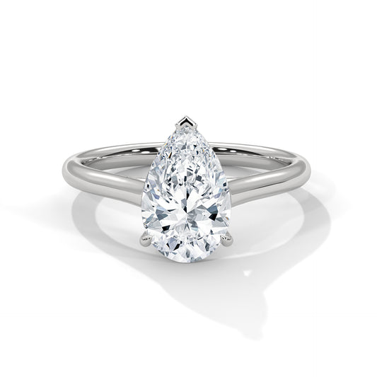 2 Carat Pear Shape Engagement Ring For Women in Lab Diamond