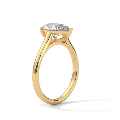 2 Carat Pear Shape Engagement Ring For Women in Lab Diamond