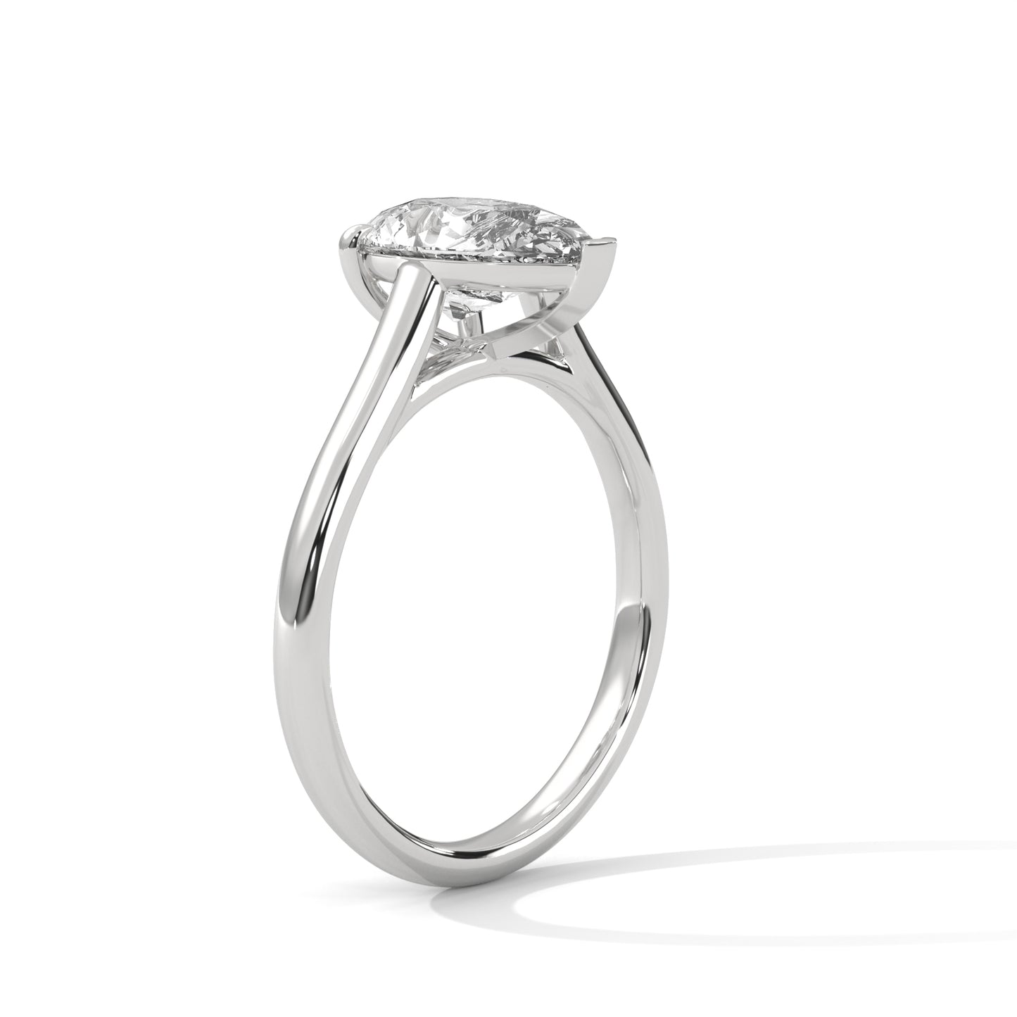 2 Carat Pear Shape Engagement Ring For Women in Lab Diamond