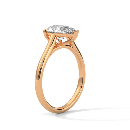 2 Carat Pear Shape Engagement Ring For Women in Lab Diamond
