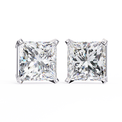 1.5 Carat Princess Cut Lab Diamonds Stud Earrings For Women