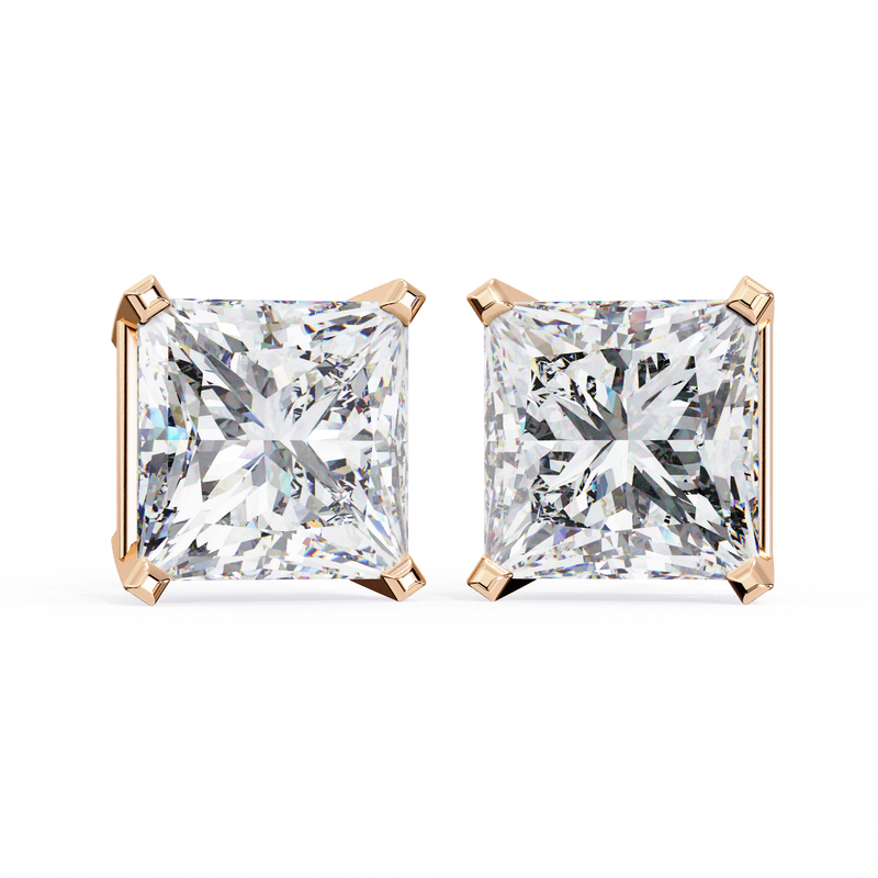 1.2 Carat Emerald Shape Lab Diamonds Stud Earrings For Women