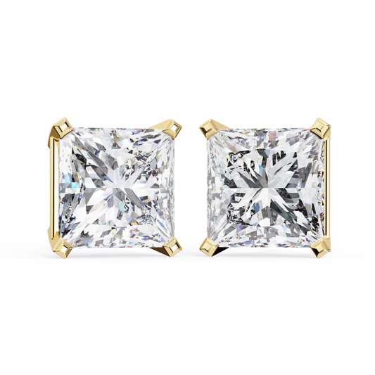 1.5 Carat Princess Cut Lab Diamonds Stud Earrings For Women