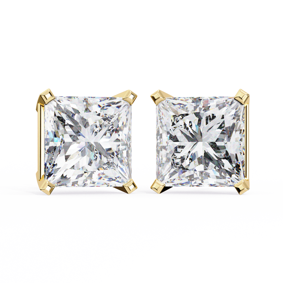 1.2 Carat Emerald Shape Lab Diamonds Stud Earrings For Women